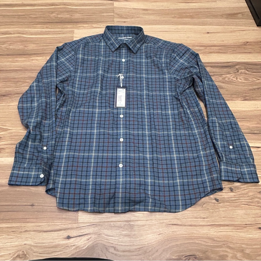 Vineyard Vines Blue Plaid Shirt